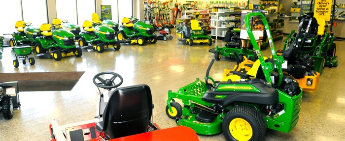 show room for lawn mowers